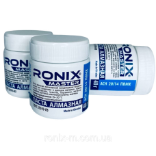 Алмазна паста для каменю та скла АСМ зерно 20/14 ПВМХ (синя) 40 грамів RONIX master