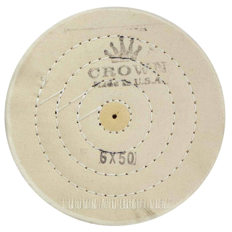 Круг мусліновий CROWN d-100 мм, 50 шарів, білий, (м“який) Круг мусліновий CROWN d-100 мм, 50 шарів, білий, (м“який)