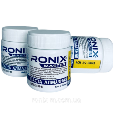 Алмазна паста для каменю та скла АСМ зерно 3/2 ПВМХ (жовта) 40 грамів RONIX master