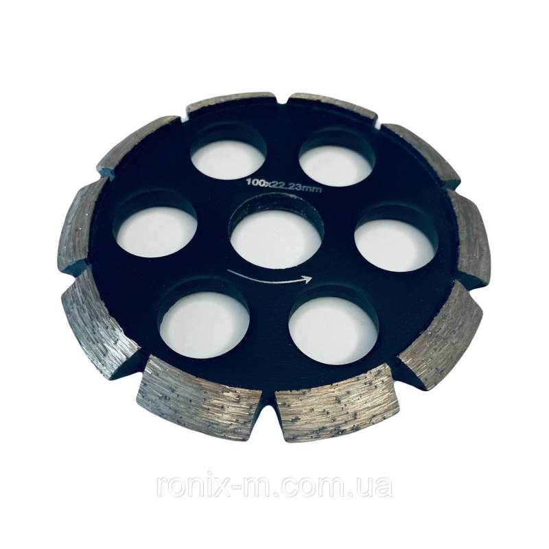 Диск алмазний конусний 100x10х10x22,23 сегментний