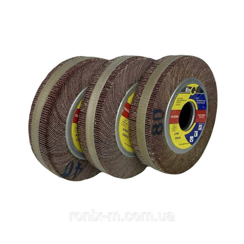 Круг шліфувальний пелюстковий (КШП) 150х30х32 P60 RinG Круг шліфувальний пелюстковий (КШП) 150х30х32 P60 RinG